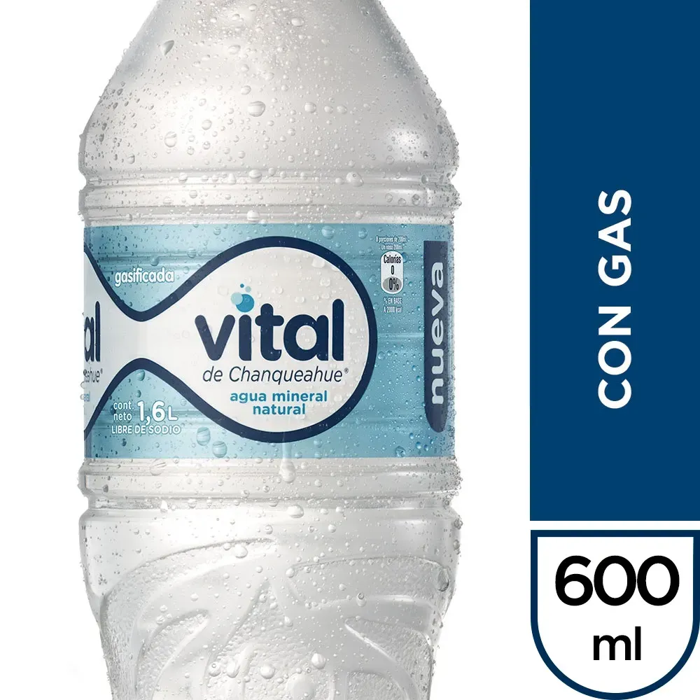 AGUA VITAL C/GAS 600ML